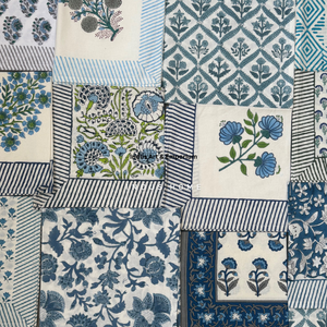 Hermosas servilletas de algodón hechas a mano al por mayor servilletas de algodón impresas con bloques de mano - Product Image 4