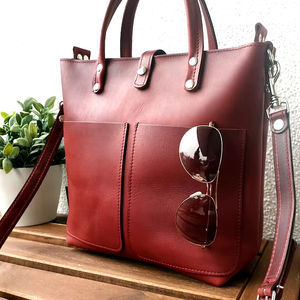 Sac fourre-tout en cuir véritable fait main, grande capacité, imperméable, tendance, pour femmes, couleur personnalisable, logo personnalisé, vente chaude - Product Image 1