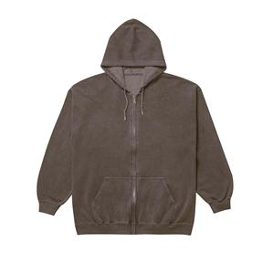 Nouveautés Survêtements évasés délavés à l'acide Combinaison de jogging à jambe droite avec fermeture éclair Ensembles sweat-shirt à capuche et pantalon de survêtement pour hommes - Product Image 1