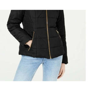 Piumino Junior Rosa Celebrity con Cappuccio Bordato in Pelliccia Sintetica Nero Taglia Extra Small Antivento in Cotone e Cashmere per Inverno Primavera - Product Image 3