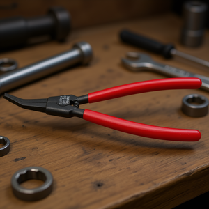 คีมถ่างแหวนล็อคแบบพิเศษของ Knipex ด้ามจับเคลือบพลาสติกพร้อมแหวนล็อคแบบขัดเงาสำหรับแกน - Product Image 3