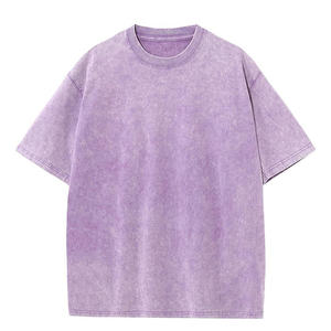 230GSM a 400GSM logotipo personalizado 100% algodón manga corta Vintage lavado de talla grande camisetas impresas de gran tamaño para hombres 2025 - Product Image 2