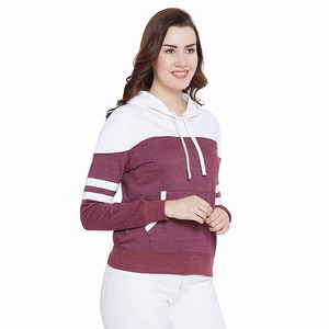Sudadera con capucha de algodón para mujer, ropa deportiva femenina de moda, con forro polar, de dos colores, hecha en Pakistán - Product Image 4