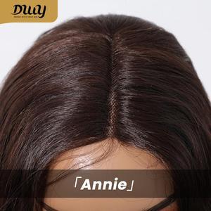 Annie C-DWY Pre-Cut T-Part Long Curly Synthetic <b>Wig</b> with Light <b>Brown</b> Lace - Product Image 5