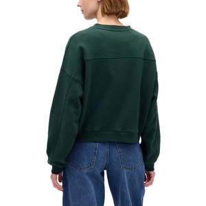 Sudadera de Invierno Personalizada para Mujer, Cuello Redondo, Lisa, 100% Algodón, Forro Polar, con Diseño de Hombros Caídos - Product Image 2