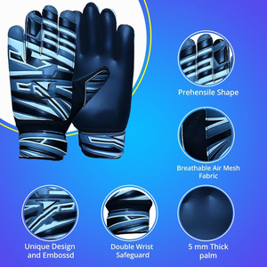 Gants de gardien de but en latex imperméable de haute qualité, à lacets, pour les sports de football en plein air, unisexe - Product Image 2