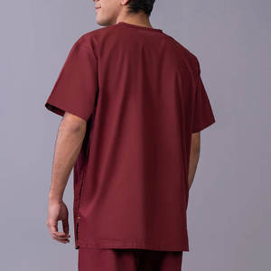 Uniformes d'infirmière et de médecin à col montant de qualité supérieure Costume de gommage médical Couleur unie à manches courtes Ensemble uniforme d'hôpital - Product Image 4