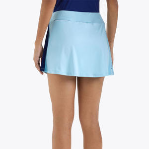 Jupe de tennis personnalisée bleu ciel avec panneau en mesh pour le tennis de table et le golf, taille haute et confortable, jupe de tennis pour femmes - Product Image 4