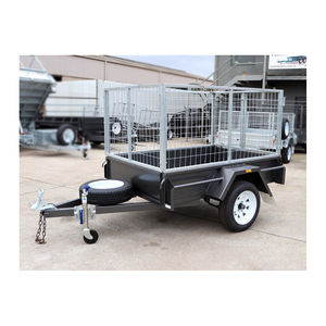 Remolque de jaula de doble eje espacioso, construcción de Metal a prueba de herrumbre, alta capacidad de carga, engranaje de puntos de anclaje de amarre seguro - Product Image 6