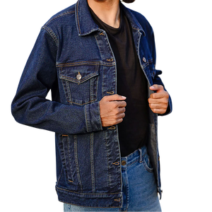 Fabricant de vestes en tissu denim et coton personnalisé en usine, veste en jean OEM à lavage pigmenté personnalisée pour hommes - Product Image 6