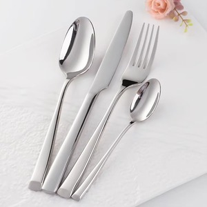 Fantásticos cubiertos para restaurante, cubiertos portátiles de viaje con impresión de logotipo, juego de cubiertos de acero inoxidable - Product Image 3