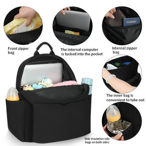 Bolsa de Pañales <span class=keywords><strong>3</strong></span> <span class=keywords><strong>en</strong></span> <span class=keywords><strong>1</strong></span> Personalizada de Fábrica, Portátil, con Cambiador + Bolsa para Cochecito, <span class=keywords><strong>Mochila</strong></span> Multifuncional para Mamá, para Viajes al Aire Libre - Product Image 3