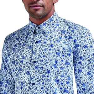 เสื้อเชิ้ตผ้าฝ้ายผ้าลูกฟูกแขนยาวสำหรับผู้ชายสินค้ามาใหม่2023ออกแบบได้ตามต้องการฤดูใบไม้ร่วง - Product Image 2