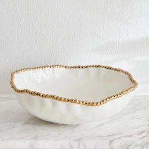 Lot de 3 bols décoratifs bas orchidées finition argentée pièces élégantes parfaites pour la table de bureau à domicile ou la fête d'Inde - Product Image 1