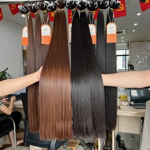 Paquetes de cabello humano Texturas de cabello liso vietnamita Super doble dibujado Extensiones de cabello de trama al por mayor Natural sedoso - Product Image 2