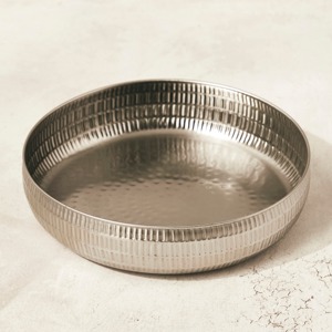 Lot de 3 bols décoratifs bas orchidées finition argentée pièces élégantes parfaites pour la table de bureau à domicile ou la fête d'Inde - Product Image 6