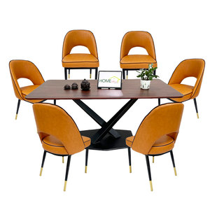 Traditional Farmhouse Living Room Acacia Wood <b>Dining</b> <b>Table</b> Set <b>with</b> Upholstered Cushions - Product Image 1