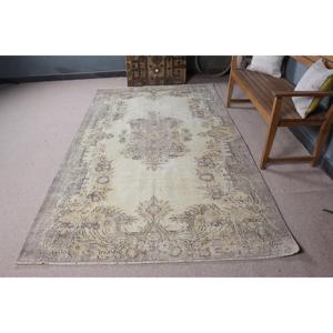 Tapis turc vintage 5,2x9,1 pi (159x277 cm), tapis en laine grise - Product Image 3