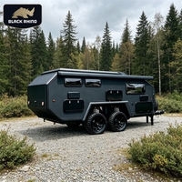Remorque de camping avec salle de bain, remorque tout-terrain 4x4 en aluminium pour les aventures en famille