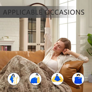 Custom ETL soft rabbit fur heated throw blanket washable electric blanket portable king size bed <b>rugs</b> winter 4 heating levels - Product Image 4