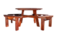 Ensemble de table et chaises de pique-nique d'extérieur moderne pour 8 personnes, en bois d'acacia durable, pour jardin, villa, hôtel, parc, style barbecue.