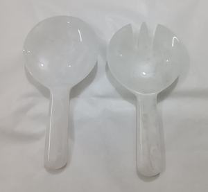 Ensemble de cuillère et de fourchette à salade en résine de haute qualité Vaisselle de fête moderne Écologique et lavable au lave-vaisselle - Product Image 3