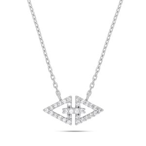 Pendentif rond en diamant mini triangle de créateur pour elle - Product Image 1