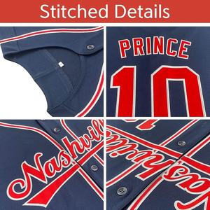 Uniforme de Equipo Personalizado por Sublimación, Camiseta de Béisbol Sublimada Personalizada con Estampado de Puntadas, Nombre, Número y Logotipo Personalizados - Product Image 4