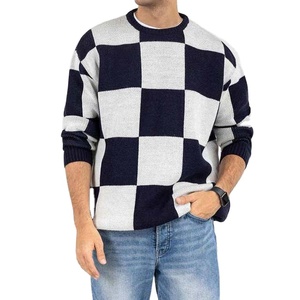 À la mode hommes Mohair pull à manches longues pull doux confortable chaud tricots automne hiver décontracté tenue quotidienne - Product Image 1