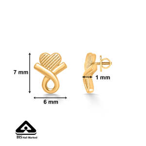 <b>Rose</b> <b>Gold</b> Butterfly <b>Stud</b> <b>Earrings</b> for Kids with Diamond Zircon Pearl Accents - Product Image 5