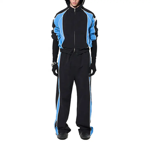 Ensemble deux pièces survêtement coupe-vent sport décontracté haute qualité grande taille surdimensionné personnalisé vente en gros - Product Image 6
