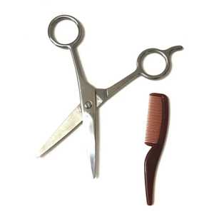 Ensemble de ciseaux de barbier classiques de 6 pouces, lames en acier inoxydable, pointe droite et arrondie, pour droitiers, SEVMEK SURGICAL SS-BB-221, petit modèle - Product Image 2