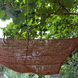 椰壳土工布椰子纤维网椰壳垫卷生态友好手扭椰壳细绳原木坡山路土壤侵蚀椰壳土工