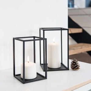 Accent <b>Lighting</b> Modern Gold Metal Candle Lantern Tall Decorative Geometric Lanterns for Indoor Outdoor Home Garden <b>Wedding</b> Decor - Product Image 6