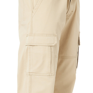 Pantalones y pantalones de carga transpirables de pierna ancha holgados de cintura alta para hombre estilo callejero 100% algodón lavado de colores para hombre - Product Image 5