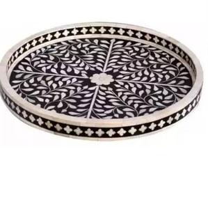 Plateau à chocolat design, forme arrondie, vaisselle d'hôtel, fait à la main, vente chaude, vaisselle de mariage, plateau de service au prix de gros - Product Image 1