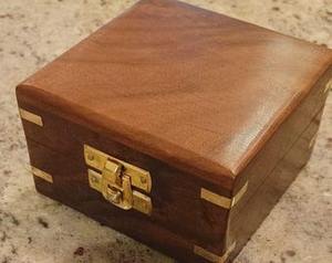 Faizacraft Compas en laiton de taille personnalisée avec boîte en bois Affichage du cadran gravable et pour les activités de camp en plein air - Product Image 5