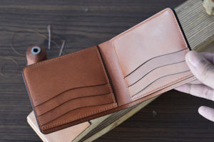 Cartera elegante de cuero Premium Bi Fold, monedero delgado de cuero genuino con bloqueo RFID para hombres, con estilo, para hombre, para el 2017 - Product Image 6