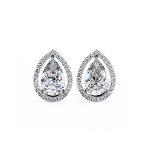 Pendientes de Lujo con Diamantes en Forma de Pera, Joyería de Boda para Mujer, Diseño de Gota de Agua con Engaste de Garra, Pendientes Colgantes Finos - Product Image 1