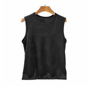 เสื้อกล้ามผู้ชายแบบแห้งเร็วผ้าคอตตอนสำหรับยิมวิ่งเสื้อกล้ามออกกำลังกายระบายอากาศโลโก้ตามสั่ง - Product Image 3