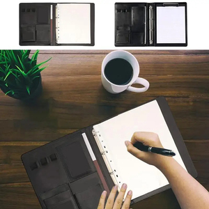 Da tập tin thư mục tài liệu chủ 3 Nhẫn Vàng Chất kết dính với tùy chỉnh da tập tin Bìa - Product Image 2