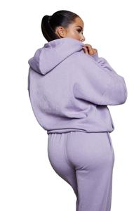 Haute demande 2 pièces femmes surdimensionné poche avant pull à capuche et survêtement à revers ensemble femmes 2 pièces survêtement sweat ensemble - Product Image 6