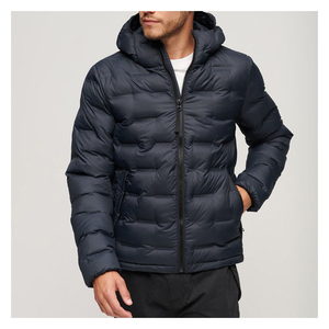 Vestes en toile imperméable pour hommes style de rue coupe-vent à capuche pluie et bulle de neige matelassé bouffant en gros personnalisable - Product Image 2
