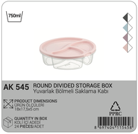 750ml Verdeelbare Luchtdichte Lunchbox Opbergdoos met Deksel BPA-Vrij Duurzaam PP Plastic Moderne Voedselcontainer Fruit Snacks Lunch Versheid