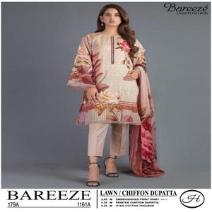 Hermosa y elegante colección de trajes de césped bordados de 3 piezas de alta calidad para mujer, copias maestras indias y paquistaníes para bodas - Product Image 3