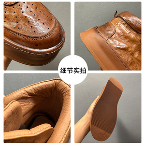 Chaussures Oxford en cuir de première qualité pour hommes, chaussures habillées formelles, parfaites pour les entretiens d'embauche, le bureau, chaussures en cuir pour hommes d'affaires - Product Image 5