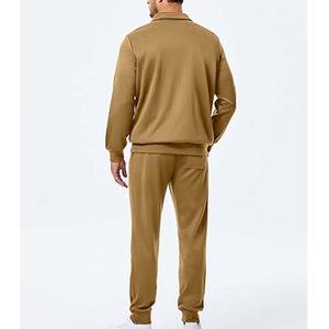 Survêtement athlétique 2 pièces pour hommes Survêtements décontractés Full Zip Survêtements Jogging Ensemble athlétique - Product Image 5