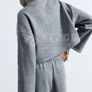 Sudaderas con diamantes de imitación para hombre con diseño personalizado, básicas ligeras, sudaderas con diamantes de imitación mezclados de algodón para hombre - Product Image 3