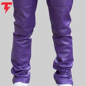 <b>Men</b> <b>Leather</b> Pants Genuine <b>Leather</b> Straight Fit <b>Trousers</b> Durable Comfortable Stylish Casual Fashion Wholesale Apparel - Product Image 4