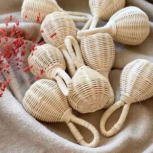 Fournisseurs de gros Maison Cour Arbre de Noël Ornements suspendus Décoration d'Halloween Boules en rotin et osier Taille personnalisable Couleur - Product Image 5